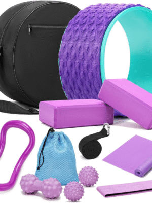 Yoga-Rad-Set, Rad-Schaumstoffrolle mit Rückenknackerrolle zur Schmerzlinderung und Tiefengewebsmassage